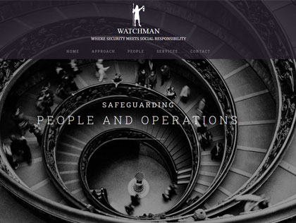 Sample image from the Designtoo website portfolio (Watchman)