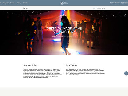 Sample image from the Designtoo website portfolio (Flint & Lambourn Marquees)